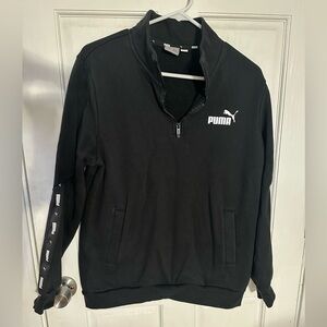LAST CHANCE Puma Black and Gray Quarter-Zip Top